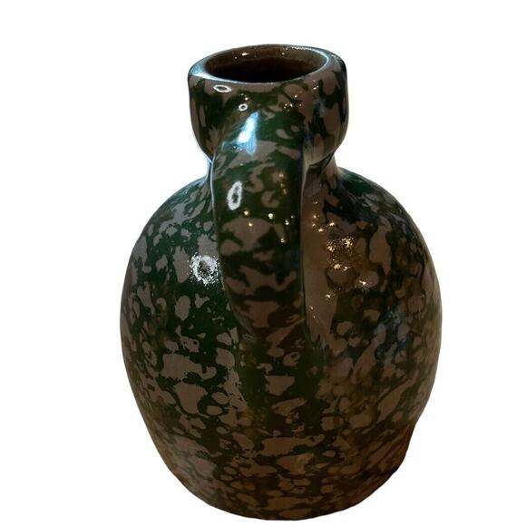 Beaumont Brothers Pottery BBP Jug Pitcher Sponge Ware Green Salt Glaze ‘96 4.5” - Picture 2 of 6